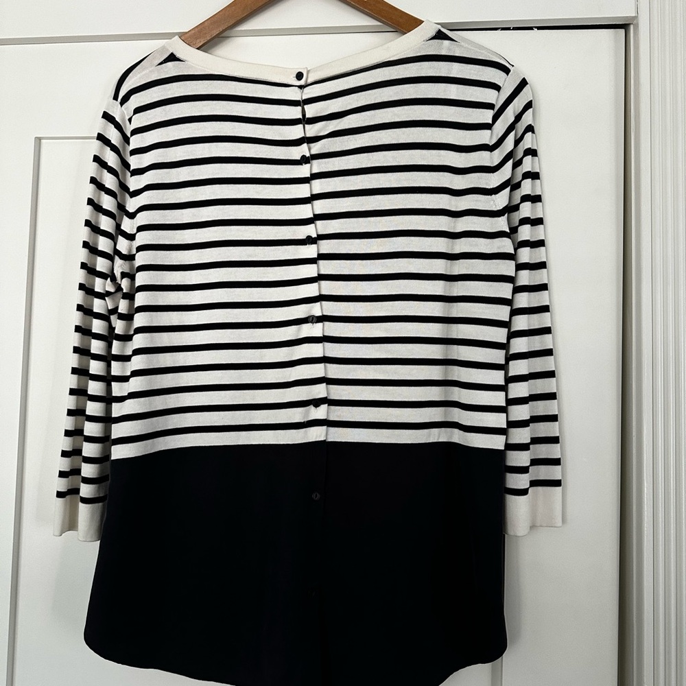 COS silk layer striped 3/4 sleeve blouse size medium - Picture 4 of 11